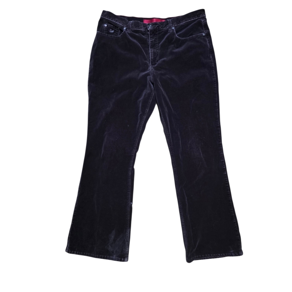 Gloria Vanderbilt Women's Classic Black Wide Leg Jeans Size 16 Plus - Picture 2 of 6